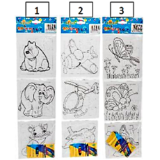 Colour your own Puzzle with Crayons Set - assorted 